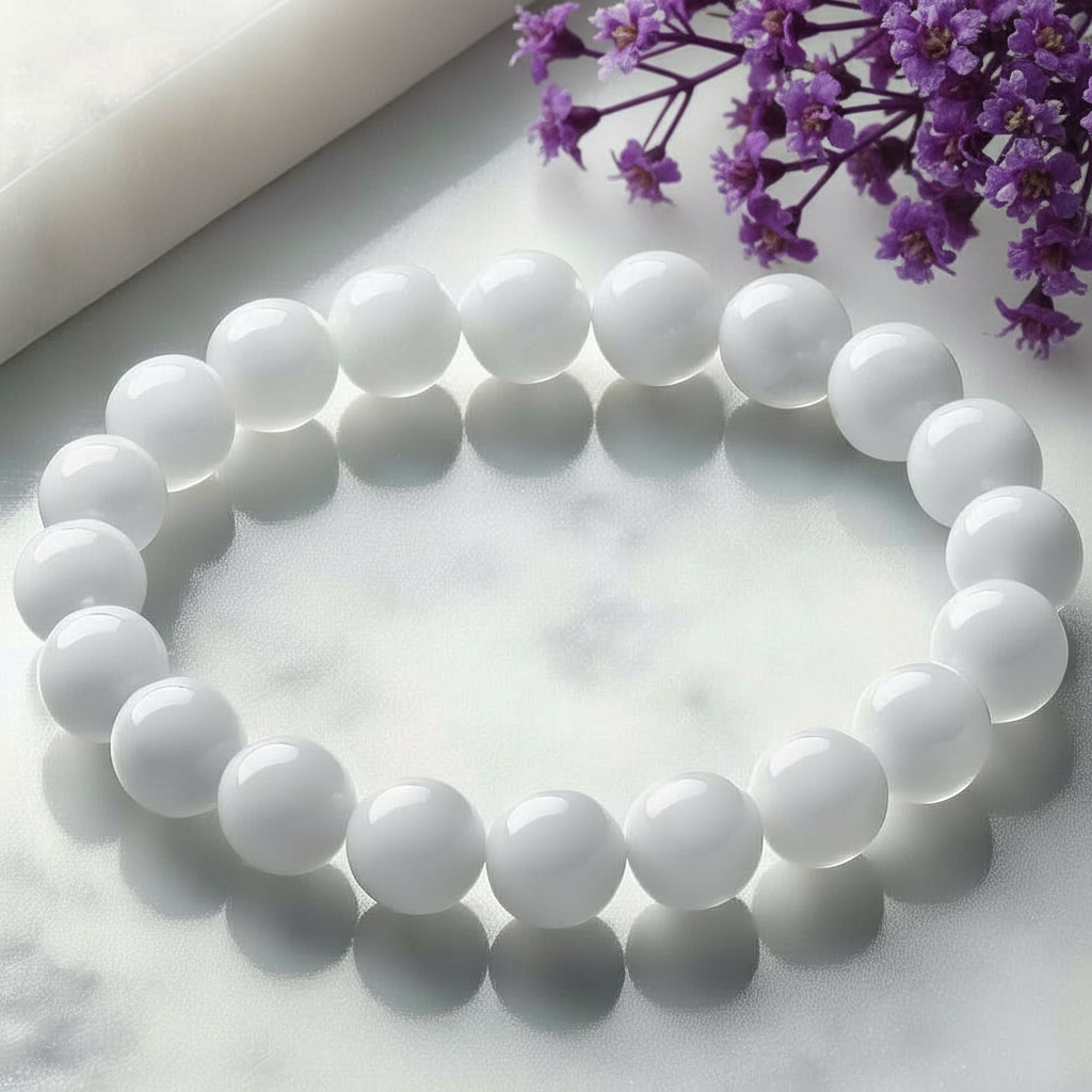 White Jade Crystal Bracelet
