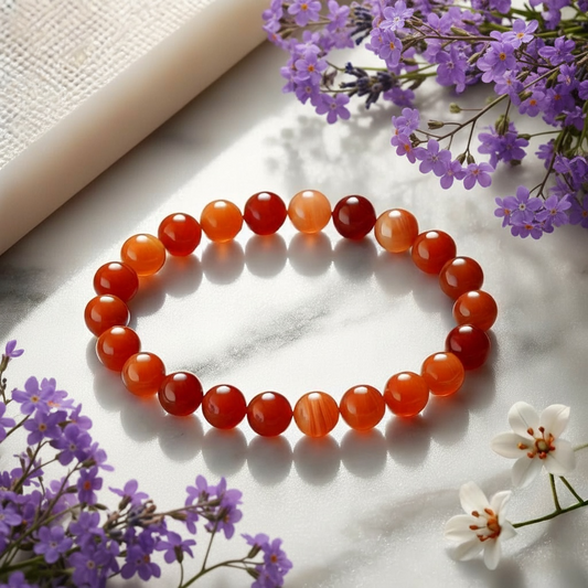 Red Carnelian Crystal Bracelet