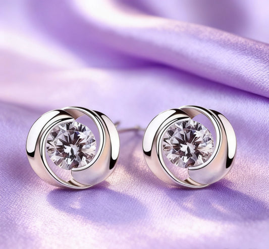 Rhinestone Stud Earrings