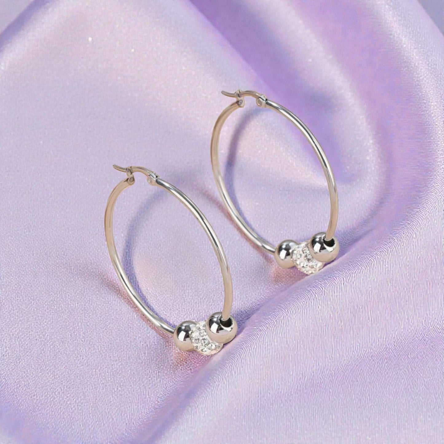 Beaded Hoop Earrings